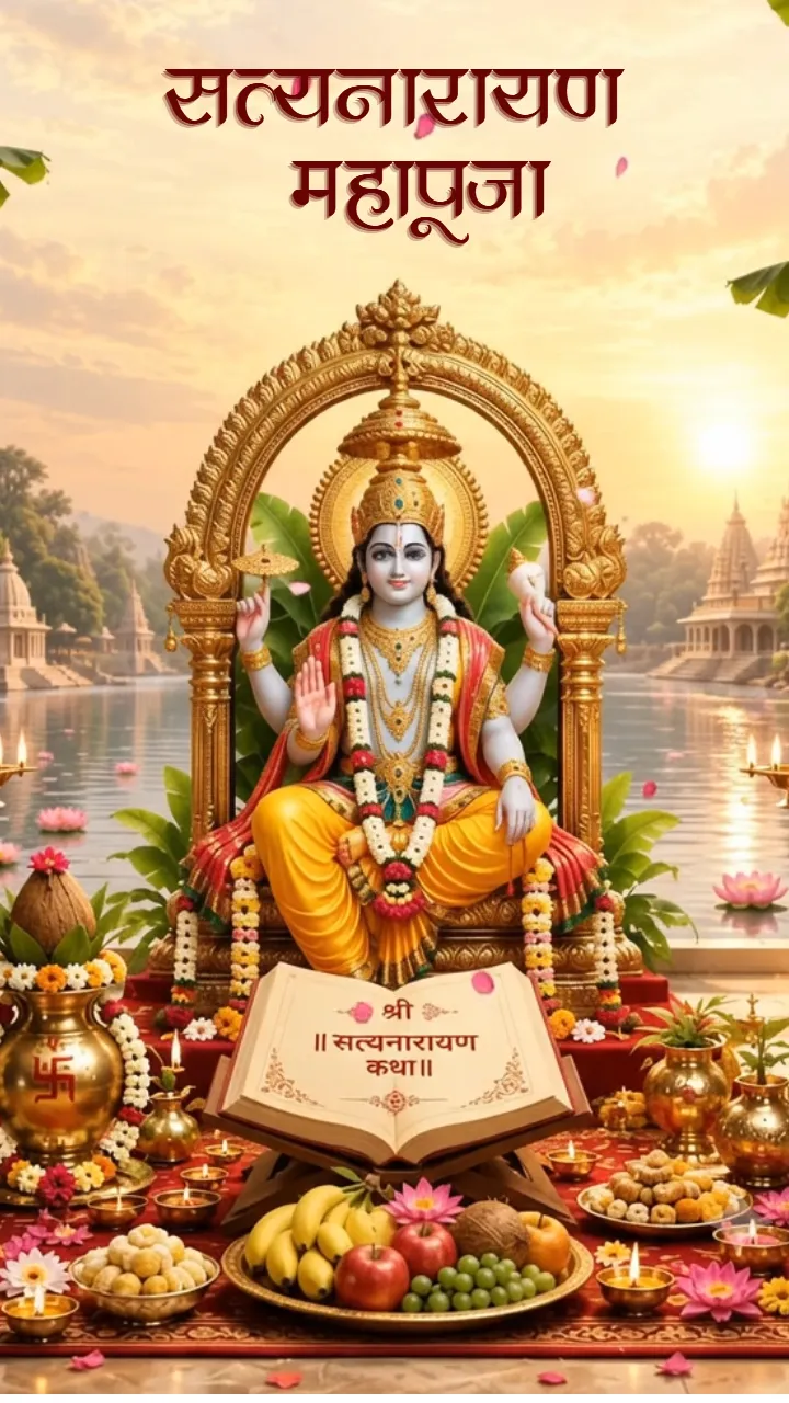 Shree Satyanarayan Maha Puja Invitation Video Template