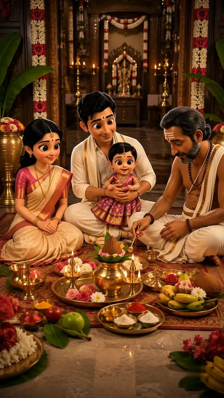 3D Ear Piercing Ceremony Invitation Video with Royal Theme