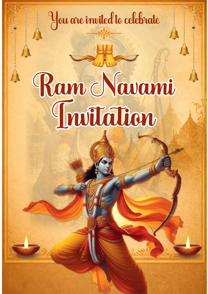 Best Ram Navami Invitation Card in English HD Free Online