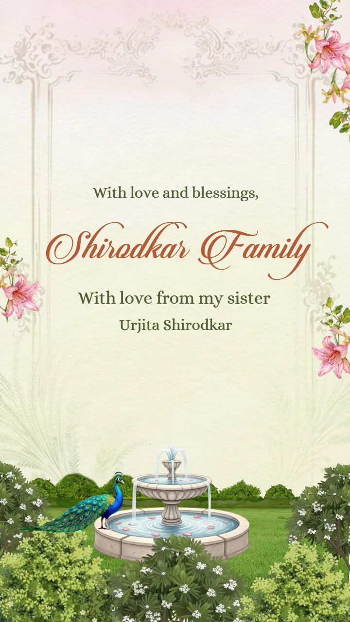 Wedding Invitation Video With Floral Garden Theme