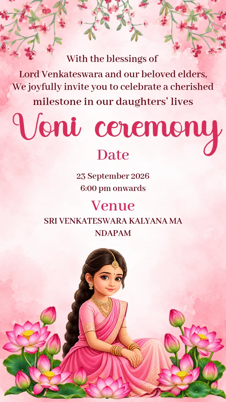 Voni Ceremony Invitation Video for a Special Family Event