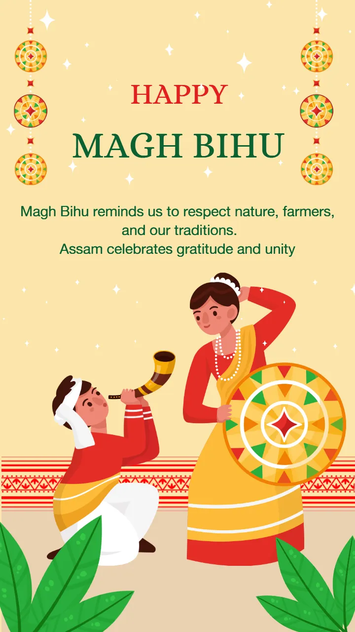Happy Magh Bihu Wishes in English for Joy and Prosperity