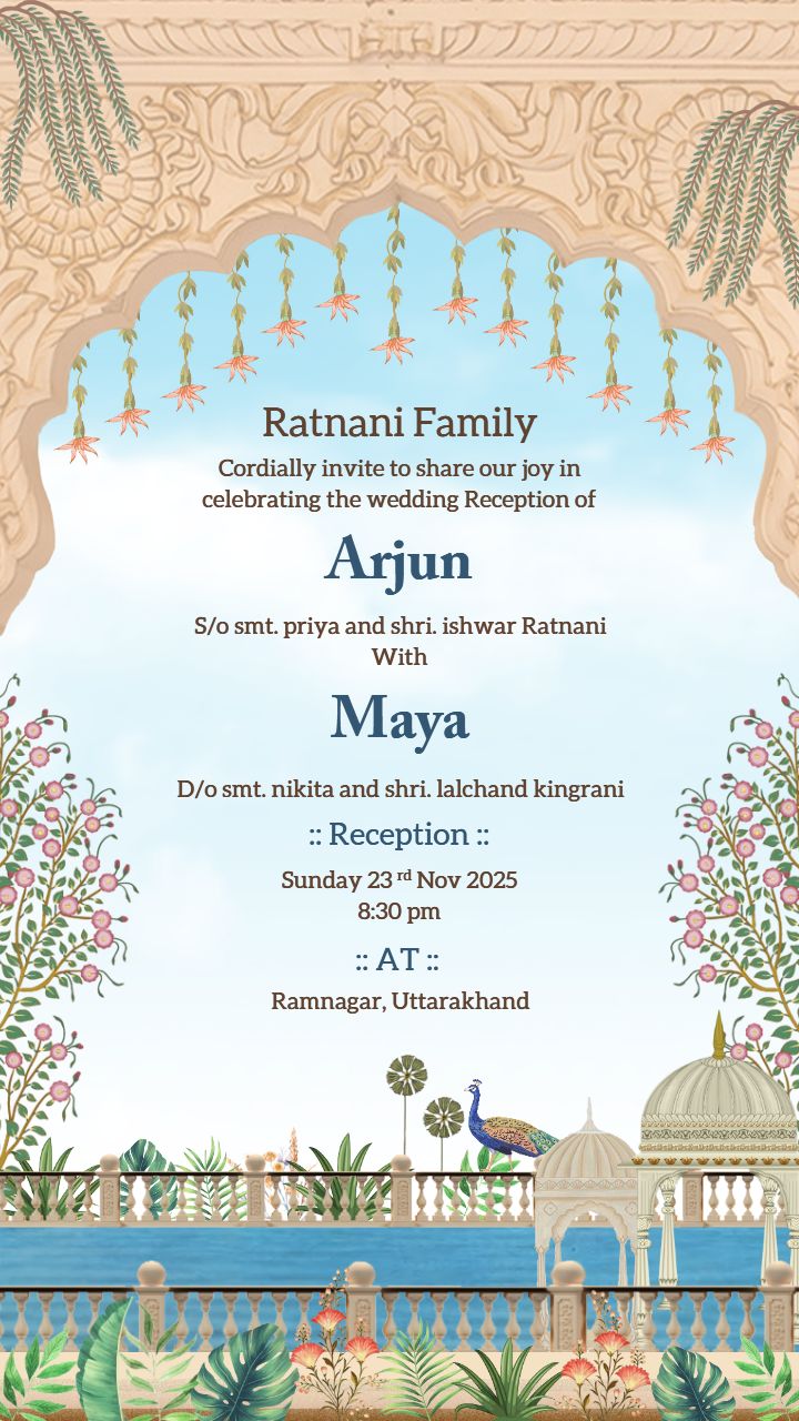 Palace Style Save the Date Template for Wedding Invites