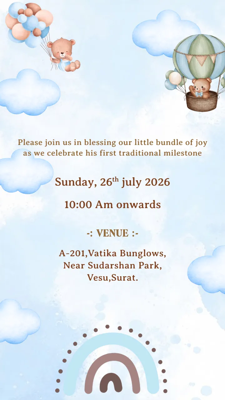 Chhathi Ceremony Video Invitation for Baby Boy Event