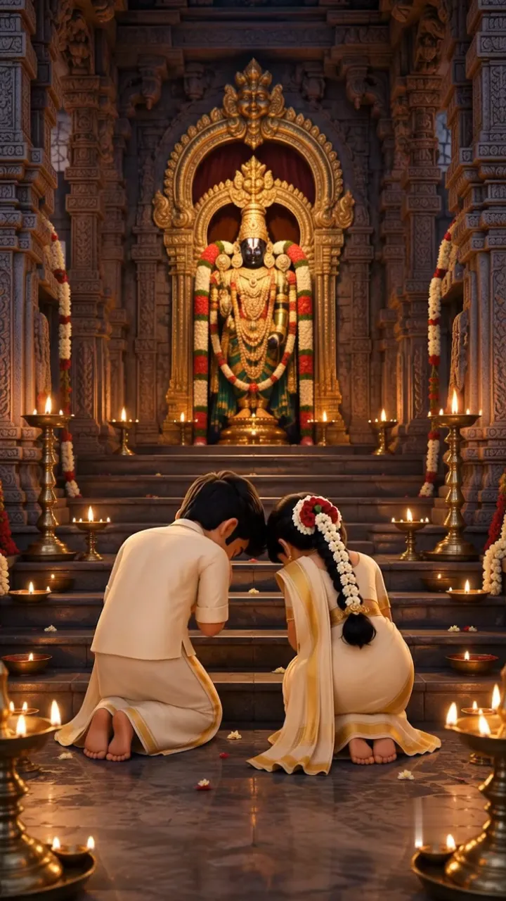 Temple Theme 3D South Indian Engagement Invitation Video