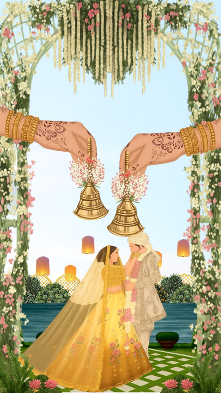 Wedding Invitation Video Templates in Radha Krishna Theme
