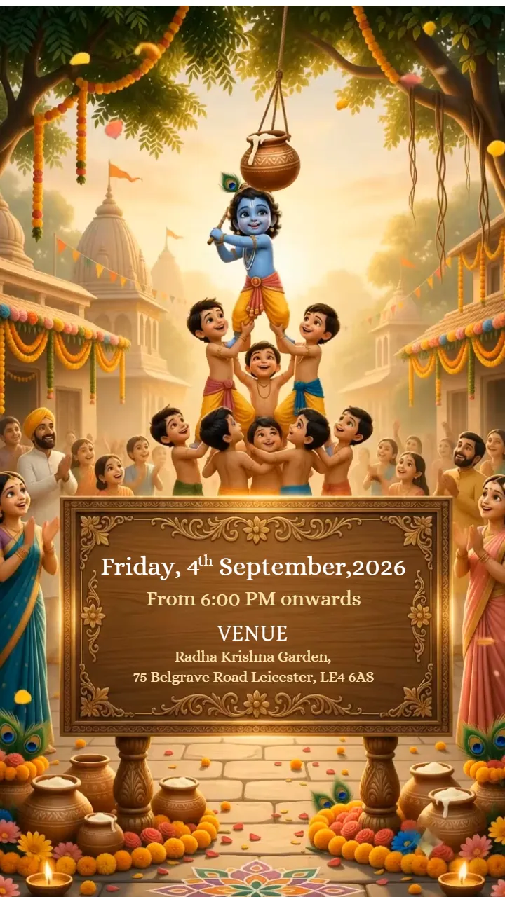 Janmashtami Celebration Invitation Video for Krishna Pooja