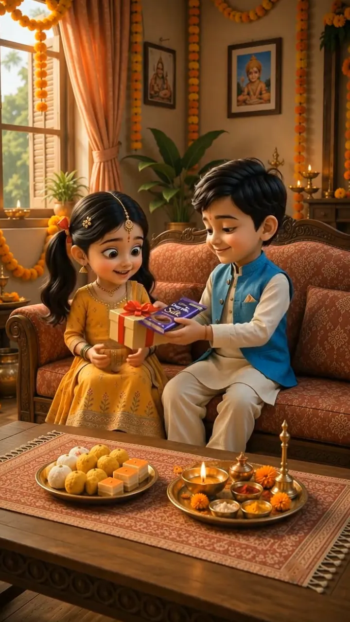 Happy 3D Rakshabandhan Status Video for Brother and Sister