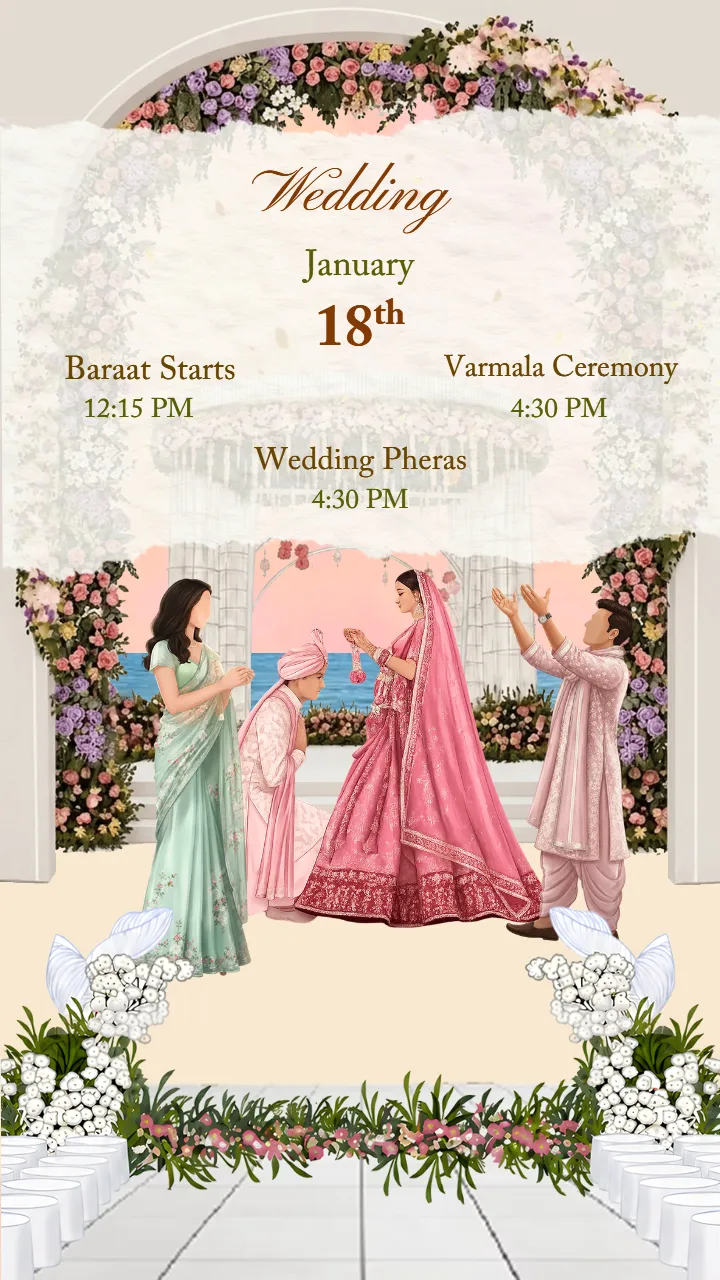 Wedding Invitation Video for Destination Wedding Itinerary