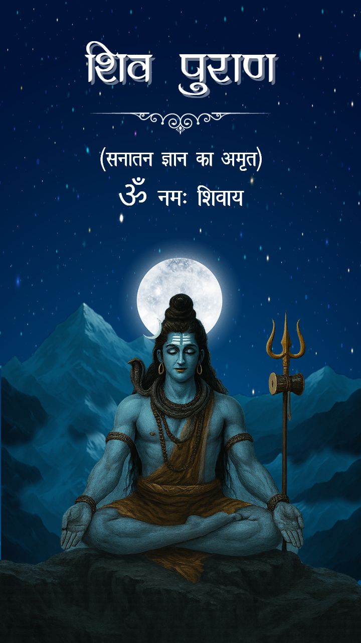 Shiv Puran Invitation Template with Mahadev Family
