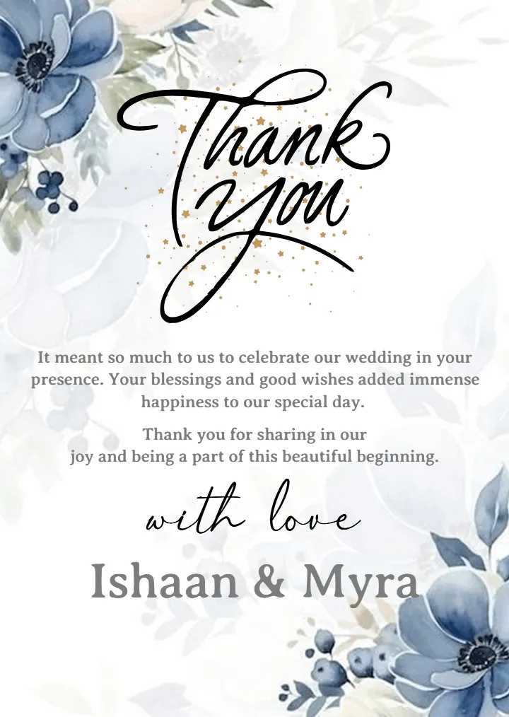 Thank You Message for Inviting for Wedding Templates Online