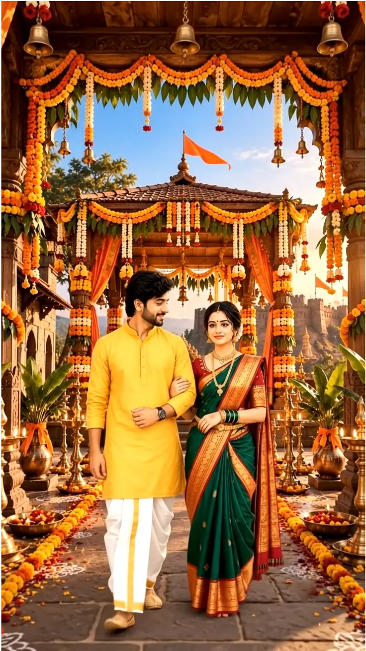 3D Marathi Engagement Invitation Video