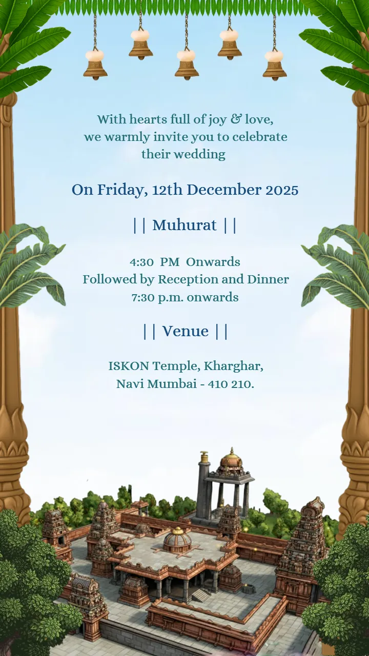 South Indian Wedding Invitation Video Editing Online