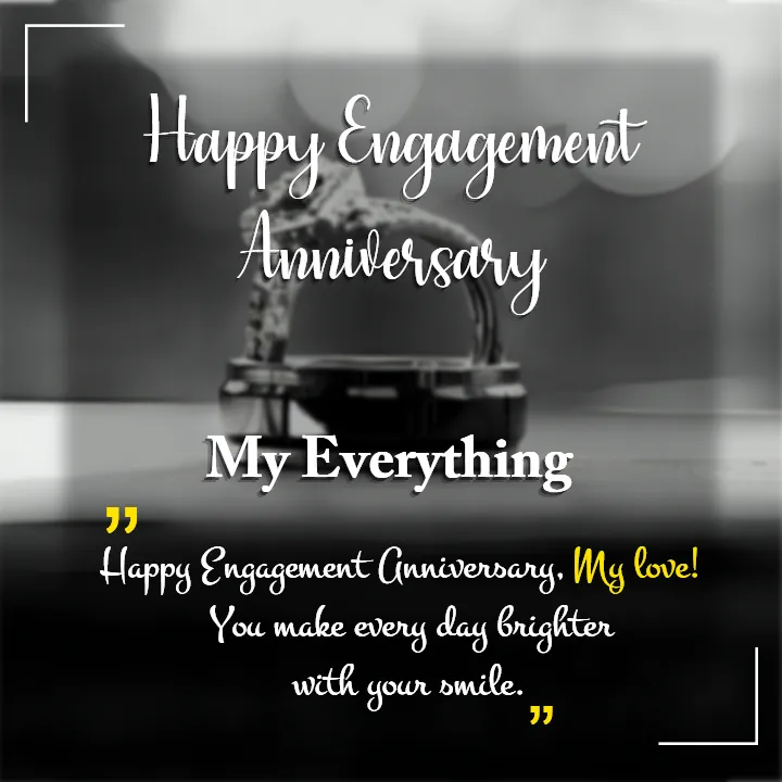 Engagement Anniversary Wishes with Romantic Ring Theme