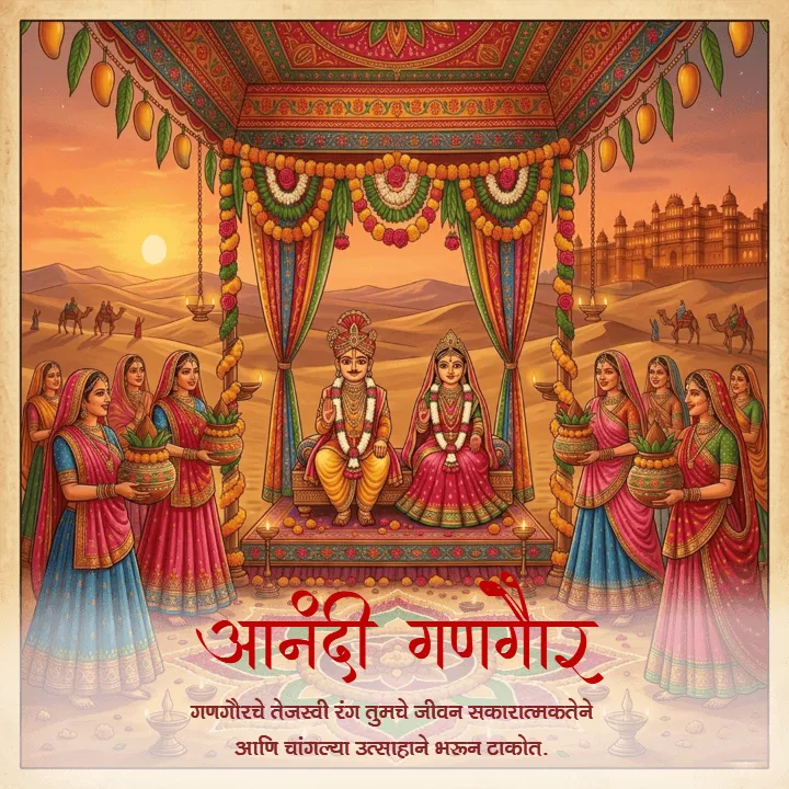 Celebrate Traditional Gangaur Wishes in Marathi Free 2026