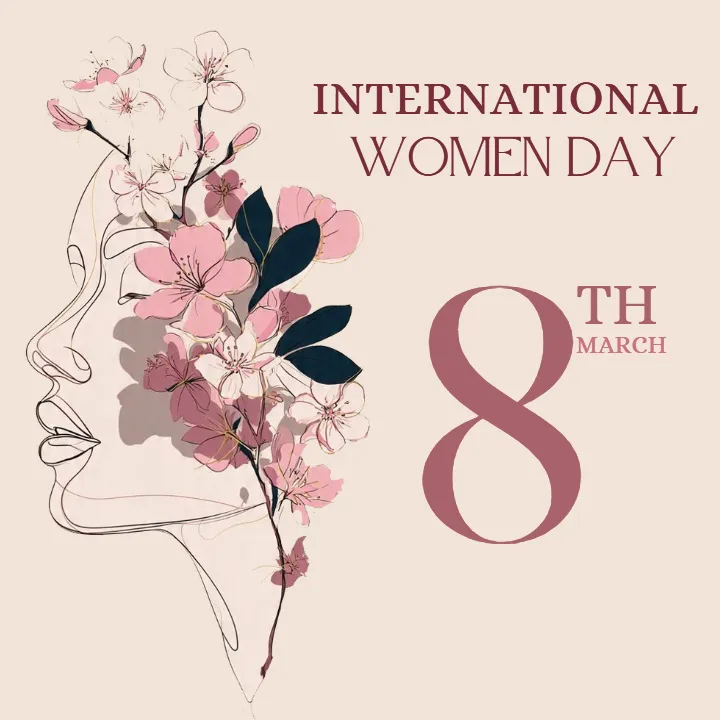 Creative Happy Womens Day Poster in English for Celebration