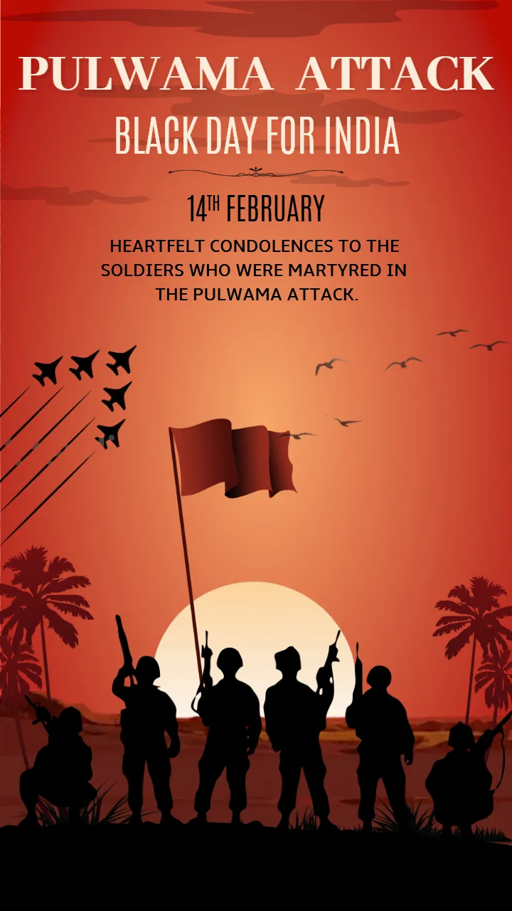 Pulwama Attack Black Day Image In English 2026