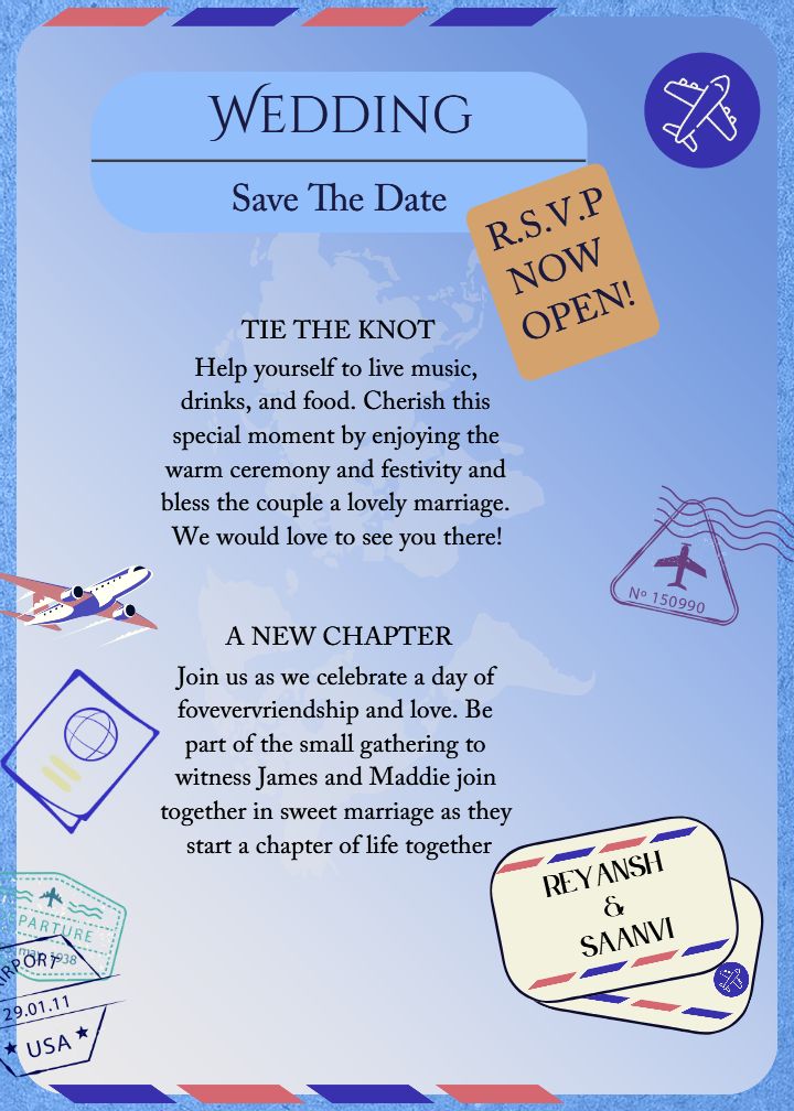 Timeless Wedding Itinerary invitation A Dream Come True