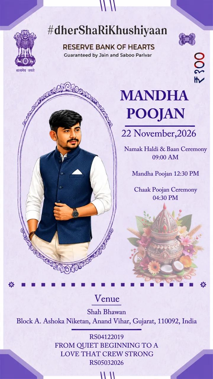 Wedding Invitation Video for Grand Jain Wedding Events