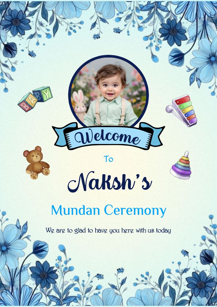 Baby Boy Mundan Ceremony Template Online