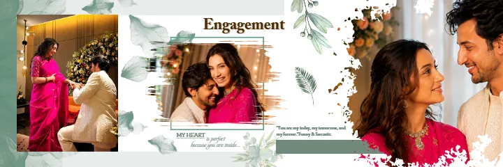 Wedding Album English PSD With Modern Wedding Story