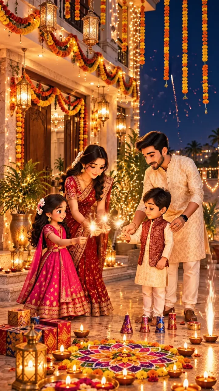 Diwali Invitation Video in English with Creative Designs