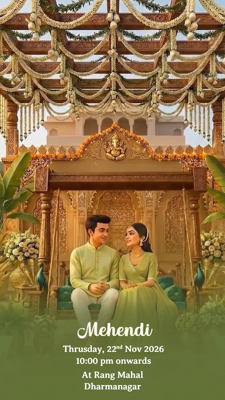 3D Wedding Invitation Video Royal Palace Theme