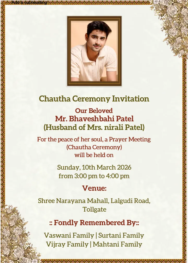 Uthala Ceremony Template Editable and Custom Invitation Card
