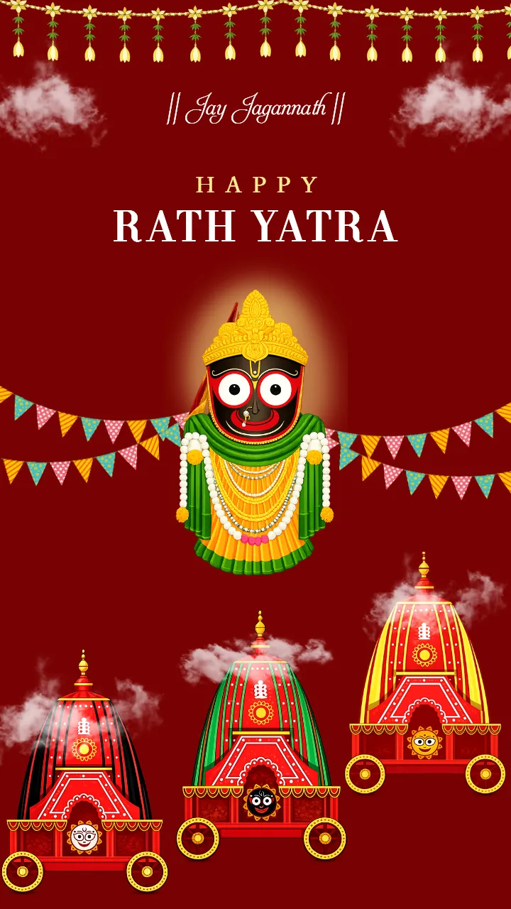 Rath Yatra Invitation Video Traditional Free for Festivals
