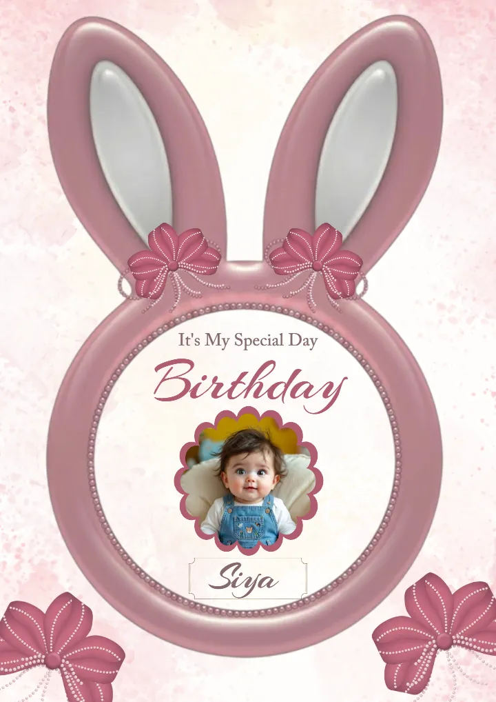 Design Birthday Stationery Card with Rebit Theme