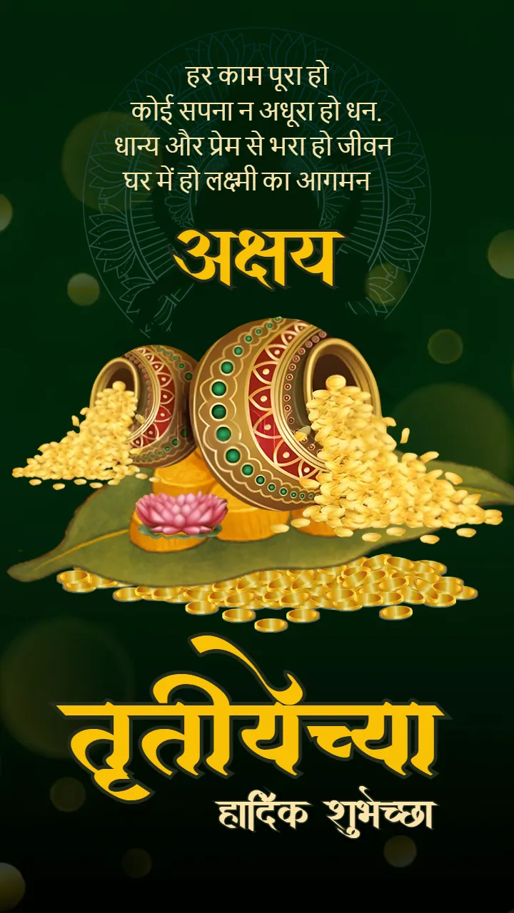 Happy Akshaya Tritiya Wishes Marathi WhatsApp Status