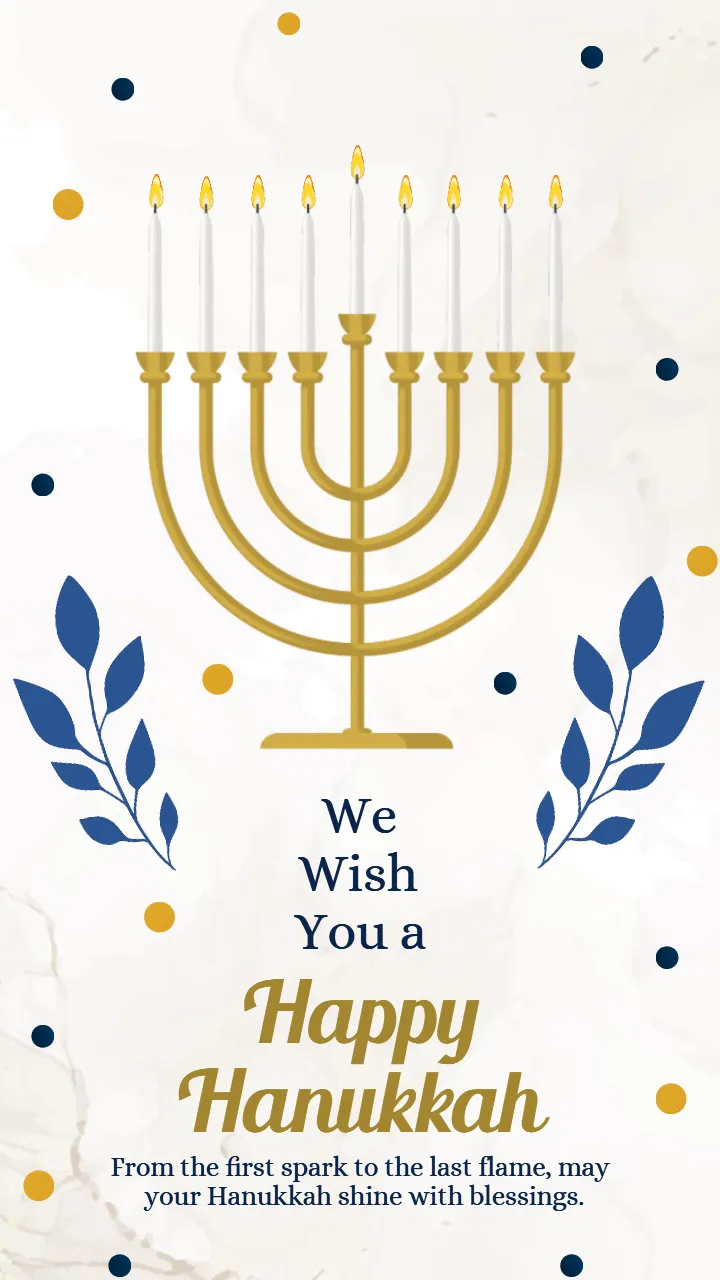 Happy Hanukkah Status Video Menorah Lighting and Happiness