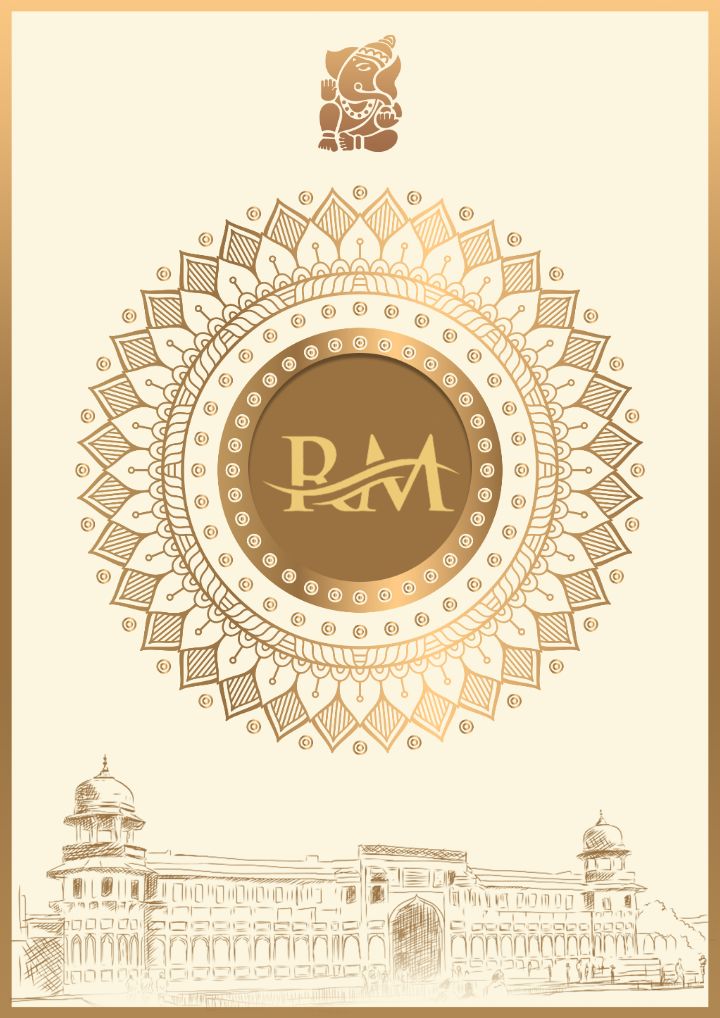 Mandala Art Wedding Invitation Card Background