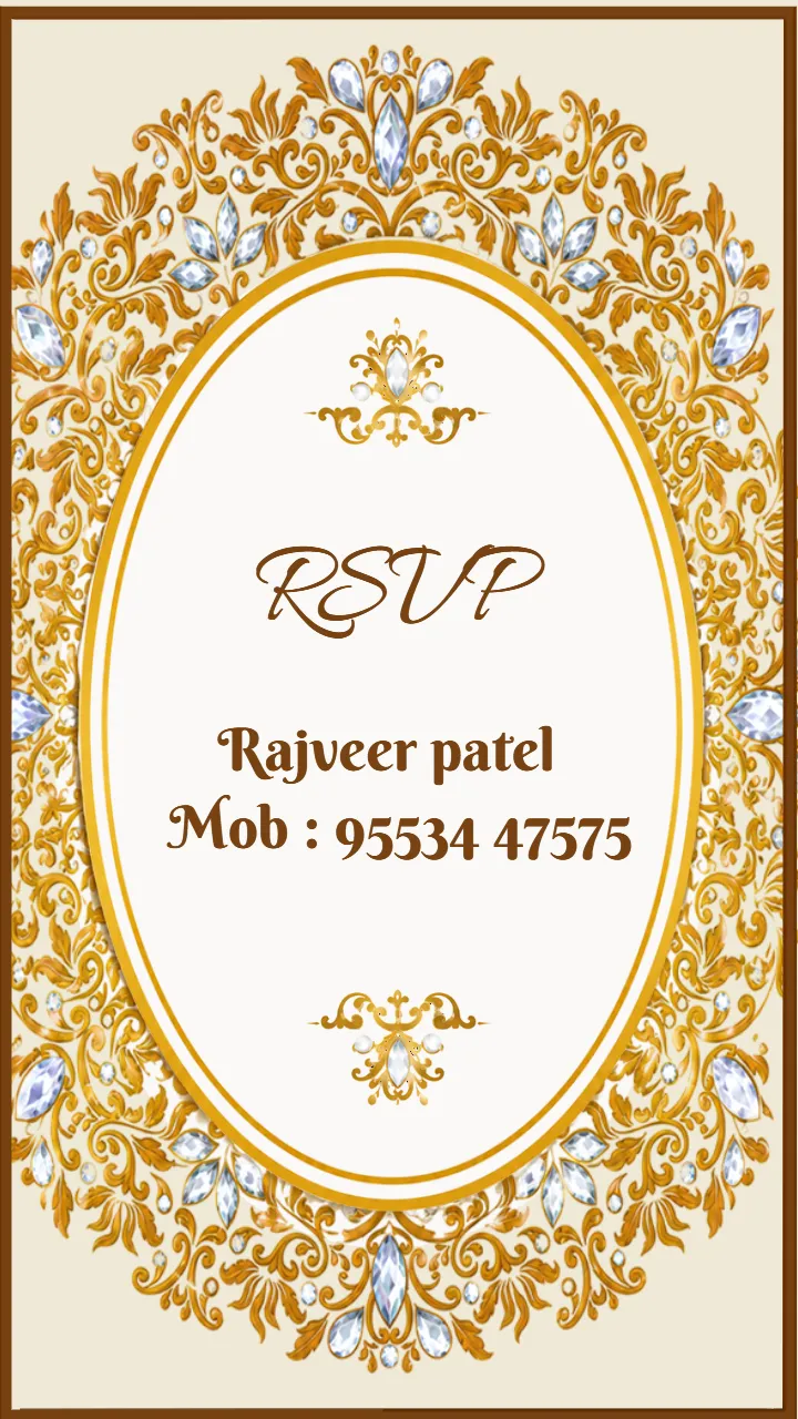 Muslim Wedding Invitations Video with Ornamental Gold Art