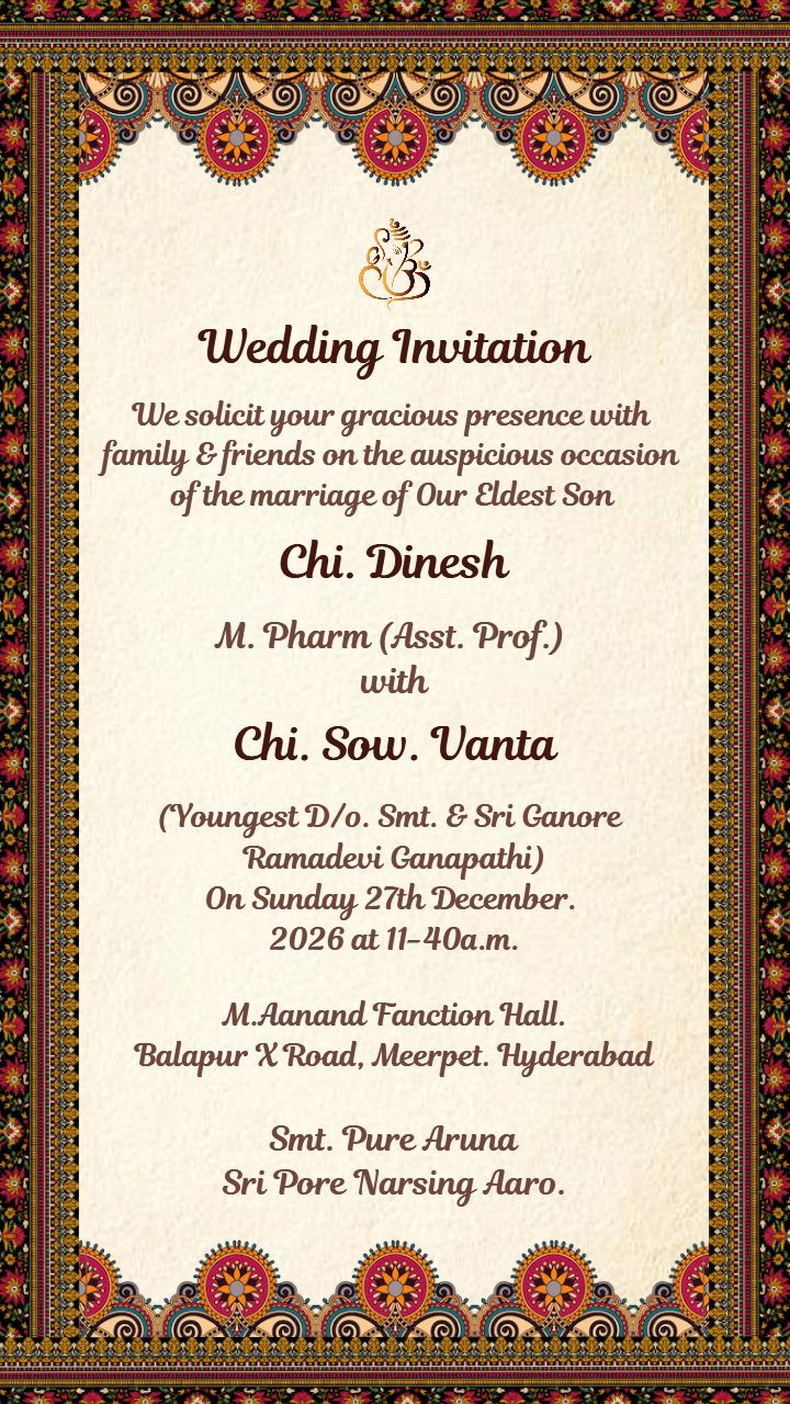 Cultural Nepali Wedding Card Design for Bride and Groom
