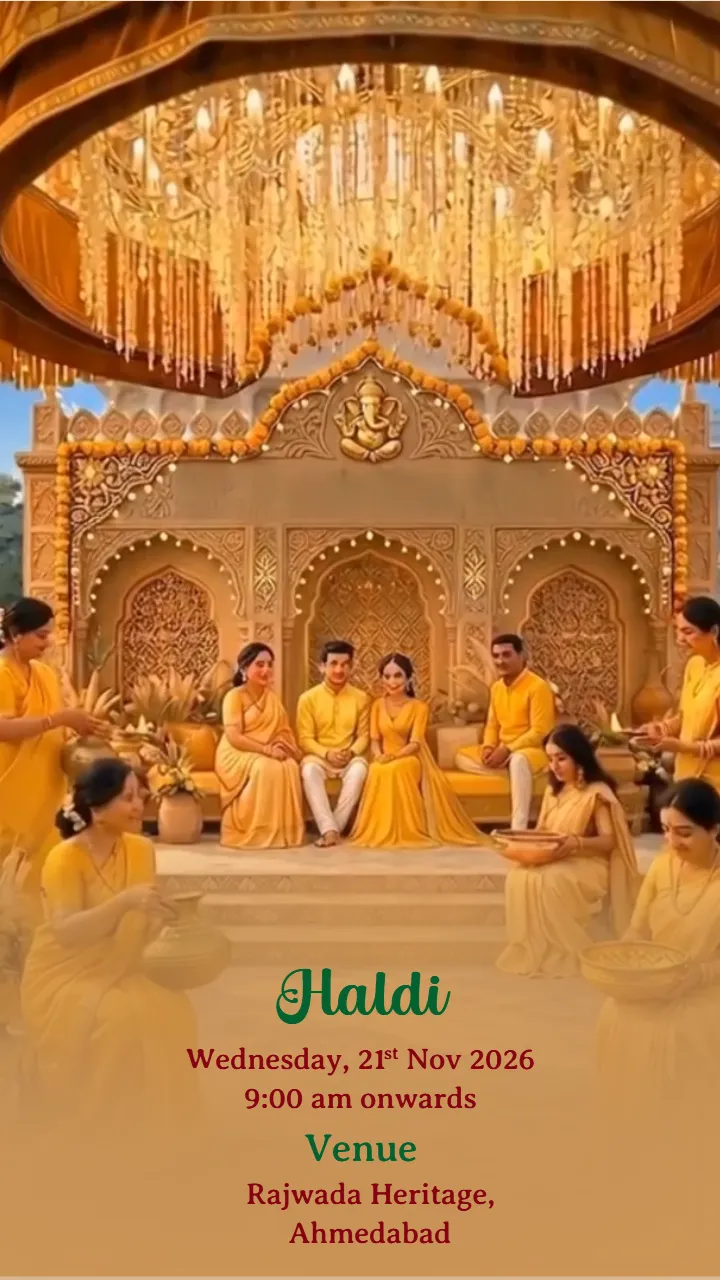 3D Wedding Invitation Video Royal Palace Theme