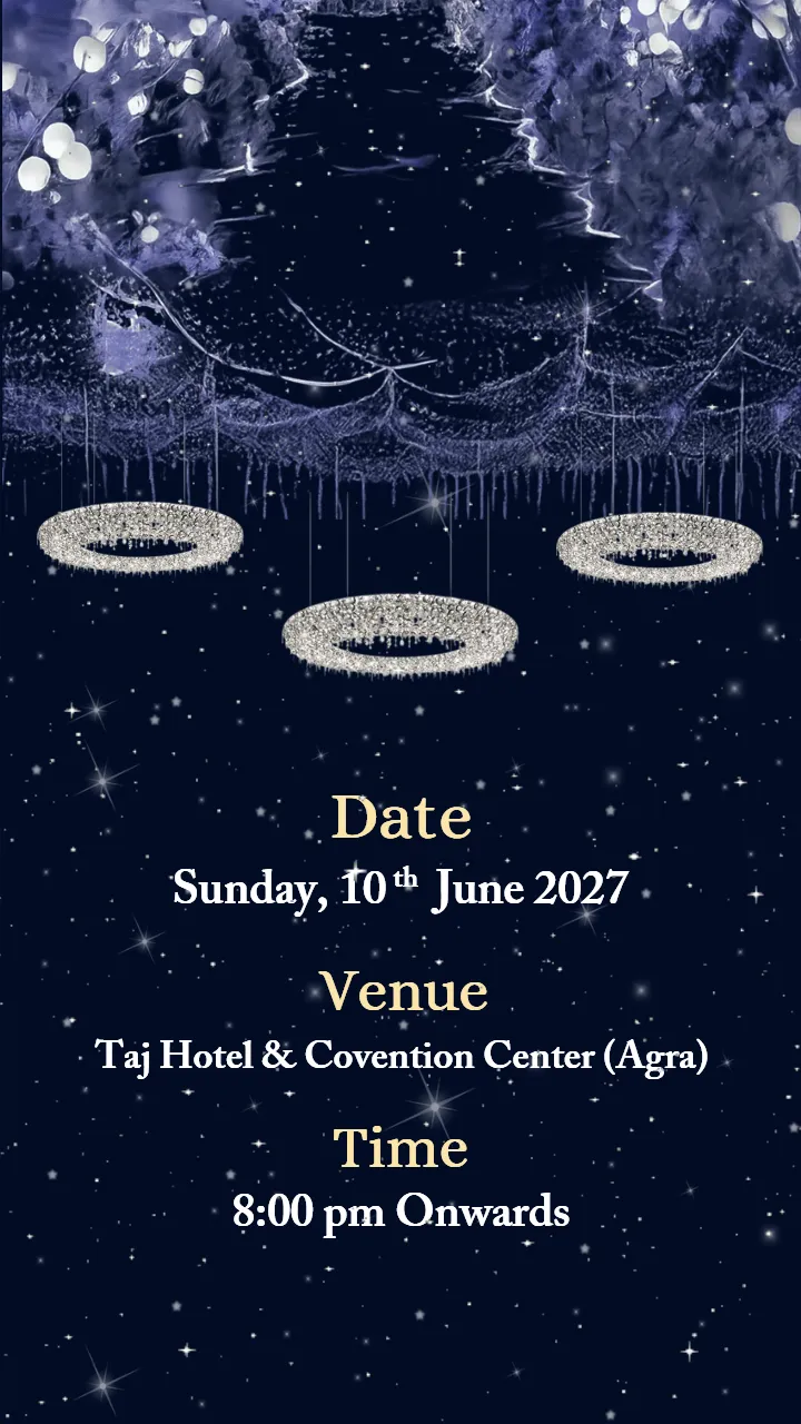 Engagement Invitation Video English luxury Night Sky Design