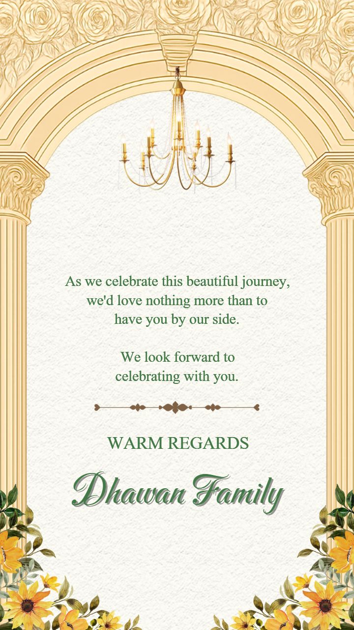 Wedding Invitation Video With Custom Sunflower Style