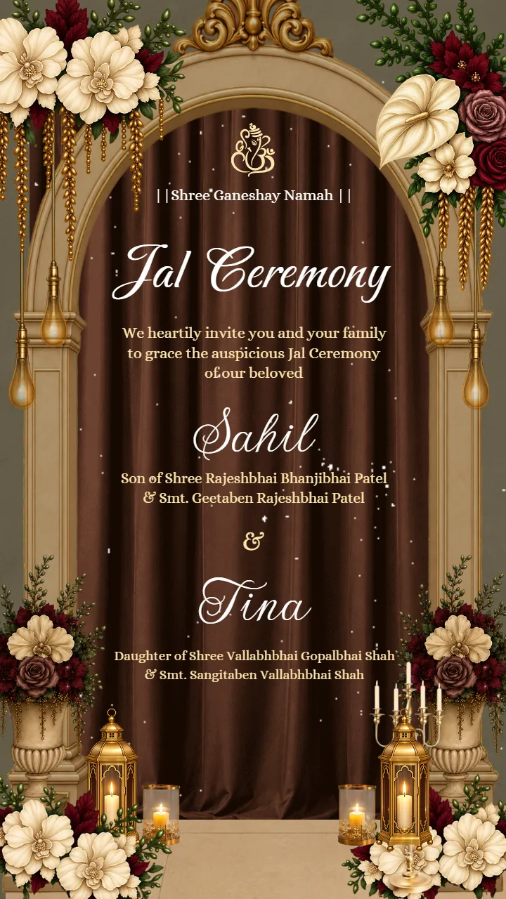 Jal Ceremony Invitation Video Online