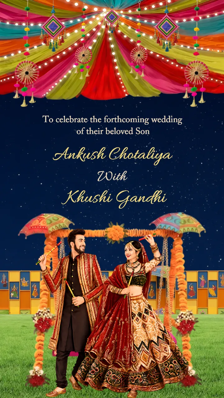 Wedding Garba Night Invitation Video for Grand Events