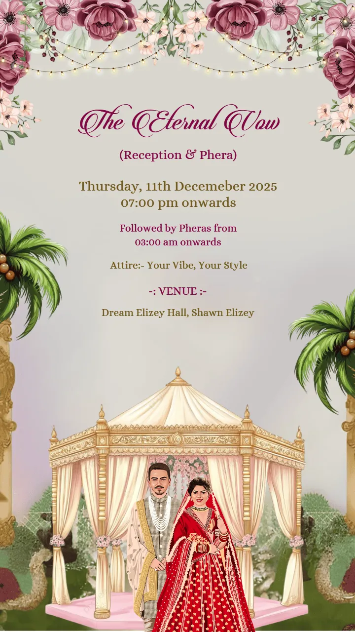 wedding invitation video in elegant luxury theme