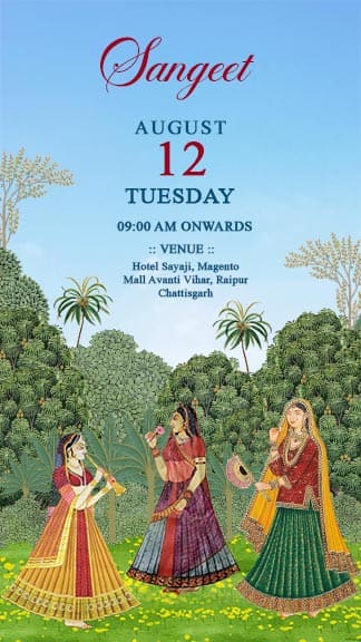 Divine Lord Krishna themed Wedding Invitation video