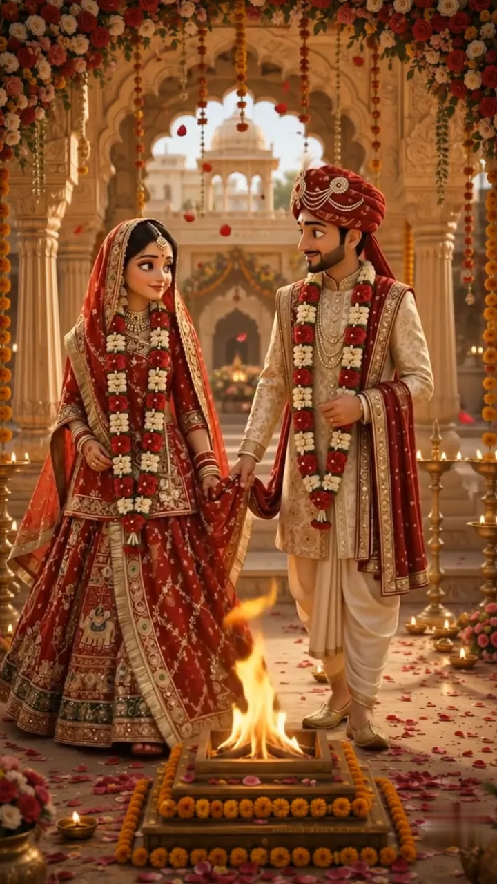 3d Indian Wedding Invitation Video with Royal Rajput Theme