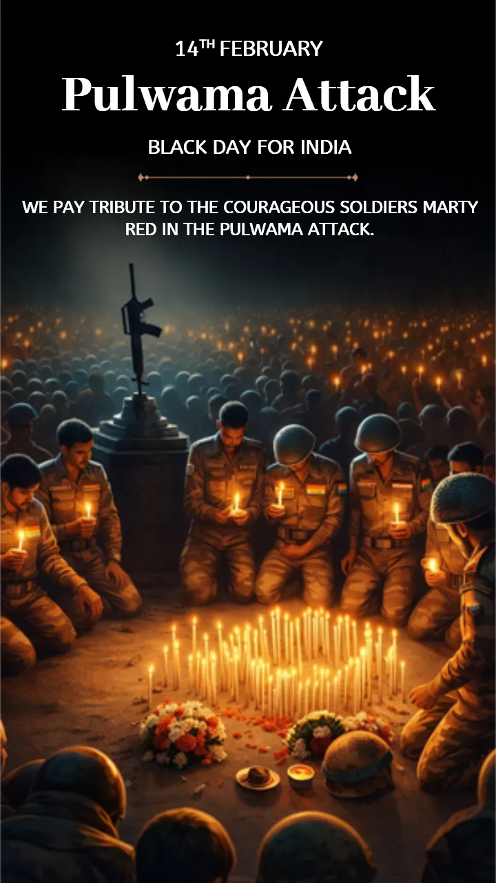 Pulwama Attack Black Day Status Video in English Free Online