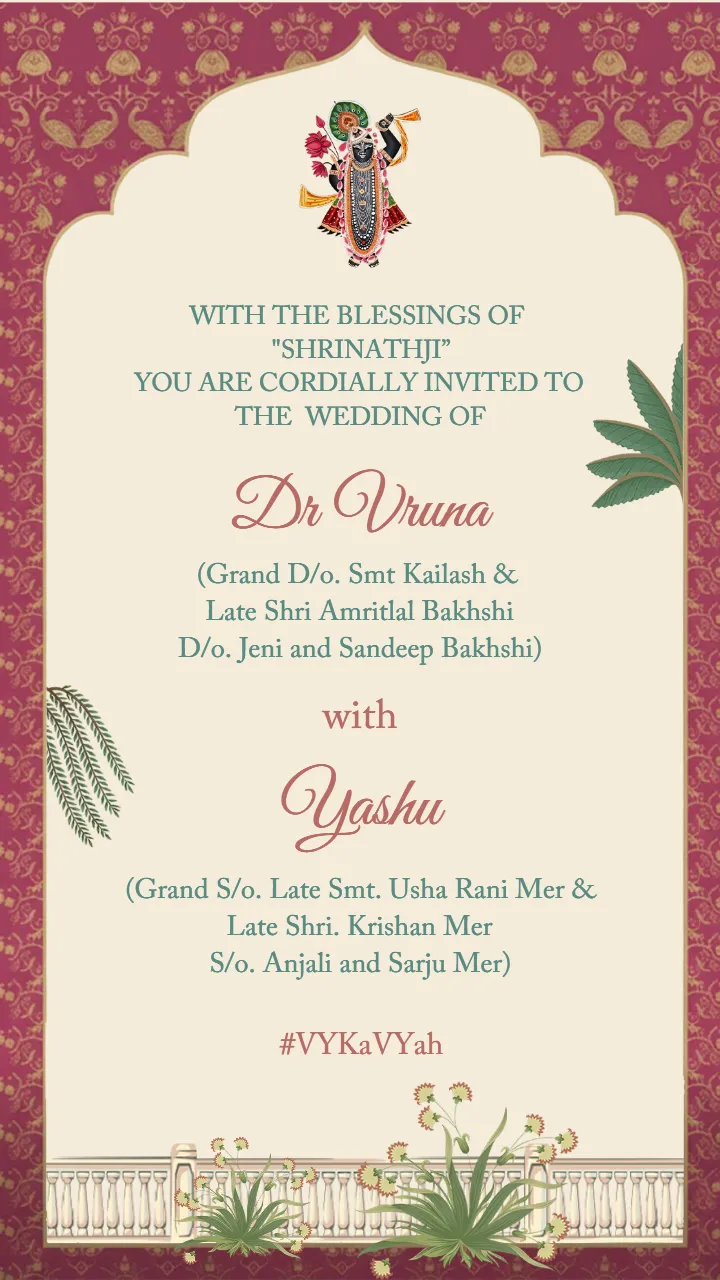 Wedding invitation video with Royal Indian Heritage Theme