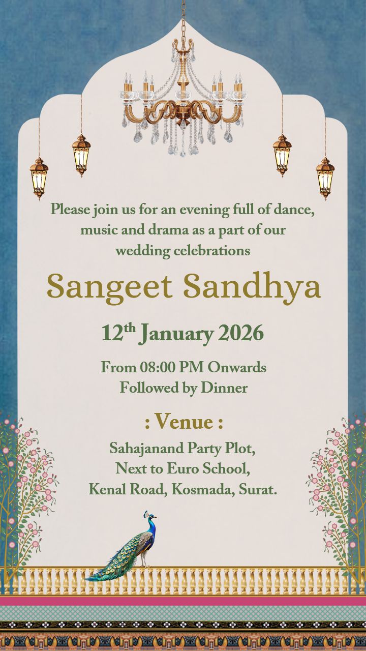 Wedding Invitation Card with Bright Colors Download