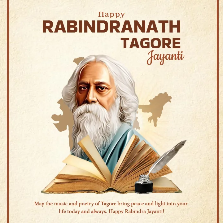 Top Rabindranath Tagore Jayanti Wishes in English