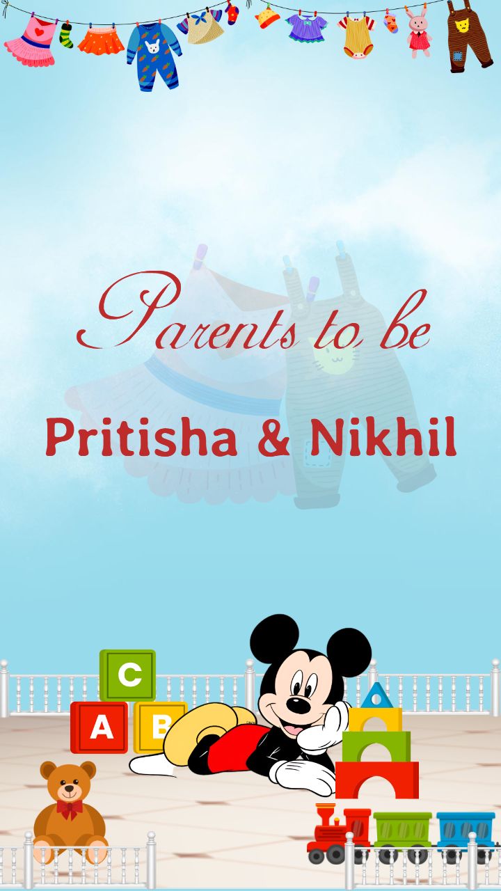 Pregnancy Announcement Animation Video with Mickey Theme