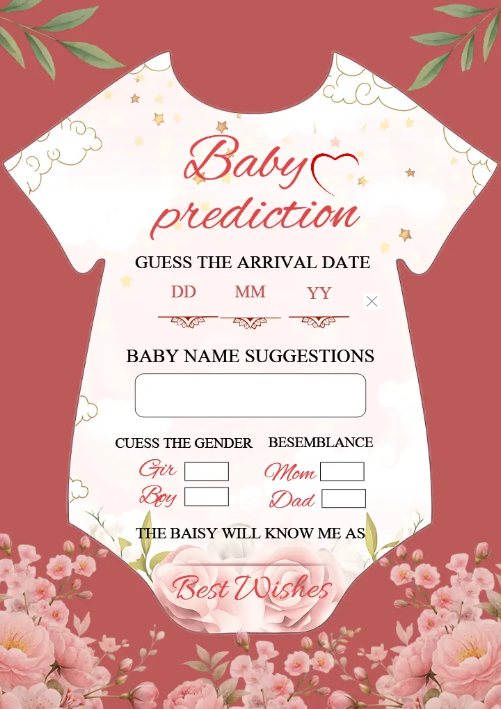 Download Baby Prediction Card in English HD Online Design