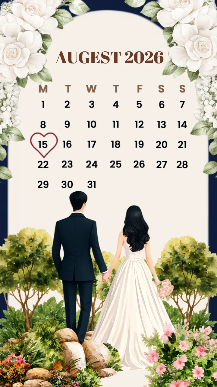 Engagement Invitation Video Premium Save Date Calendar Style